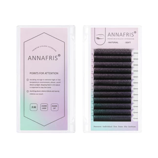 Annafris ขนตาปลอม 4D รูปตัว W 4D แสงนุ่ม ธรรมชาติ