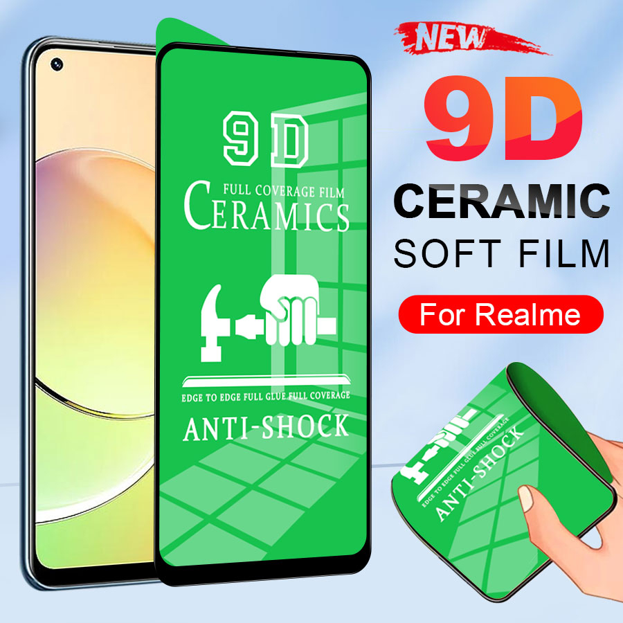 ฟิล์มเซรามิค กันรอยหน้าจอ แบบเต็มจอ สําหรับ Realme C55 C33 11 10 7 7i 6 8 8i 9i 5 3 Pro 5i 6i C20 C21 C21Y C25 C25Y C25S C35 C11 XT X50 C2 C3 C12 C15 C17 C30 C30s C31 C35 Narzo 20 Pro 30A 50A Prime X3 SuperZoom HD กระจกนิรภัย นิ่ม