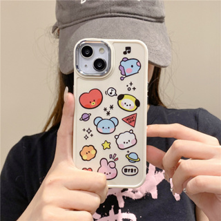 เคสโทรศัพท์มือถือ แบบนิ่ม ลายการ์ตูน BT21 สําหรับ iPhone 11 12 13 14 PRO MAX iPhone14 iPhone14ProMax