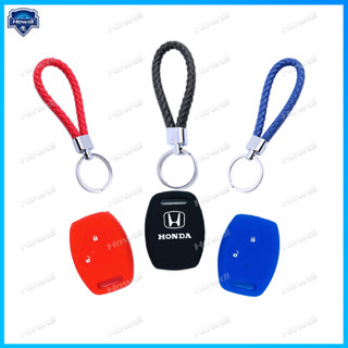 ปลอกกุญแจซิลิโคน Honda 2 Button CR-V Fit Pilot Accord Civic with FREE พวงกุญแจ