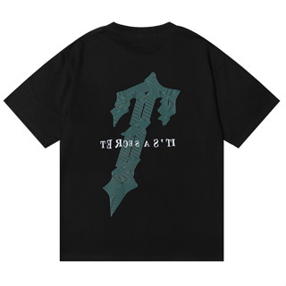 ใหม่ Trapstar เสื้อยืดลําลอง แขนสั้น ลายพราง สําหรับผู้ชาย ผู้หญิง