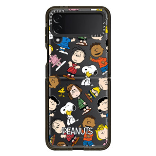 ของแท้ เคสโทรศัพท์มือถืออะคริลิค แบบแข็ง ลายสติกเกอร์ Peanut Snoopy สําหรับ Samsung ZFlip3 ZFlip4 Galaxy Z Flip3 Flip4