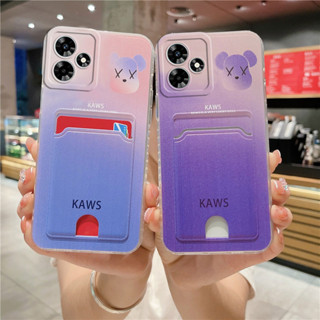 ใหม่ เคสโทรศัพท์ RealmeC53 RealmeC55 Realme10T มือถือ ซิลิโคนนิ่ม TPU ลายการ์ตูนหมีน่ารัก พร้อมกระเป๋าใส่บัตร แฟชั่น สําหรับ Realme C53 C55 / 10T 5G / 10 Pro / 10 Pro+ 5G 2023