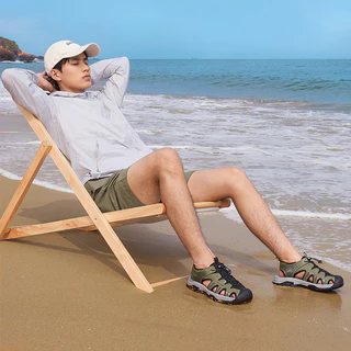 CAMEL CROWN รองเท้าแตะกันลื่นกลางแจ้งสำหรับผู้ชายรองเท้าชายหาดลำลอง