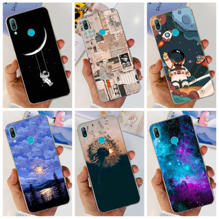 Y7 2019 เคส Huawei Y7 Prime 2019 เคสโทรศัพท์ แบบนิ่ม ลายนักบินอวกาศ หรูหรา Huawei Y7 2019 DUB-LX1