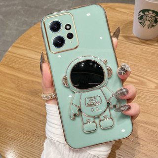 เคสโทรศัพท์มือถือ ลายนักบินอวกาศ พร้อมขาตั้ง สีแคนดี้ สําหรับ Xiaomi Redmi Note 12 4G Note 12 Pro 5G Note 12 Pro Plus Redmi Note 12 5G