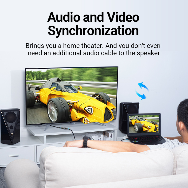 Vention อะแดปเตอร์เชื่อมต่อ HDMI ตัวเมีย เป็นตัวเมีย 4K 60HZ HDTV สําหรับขยายสายเคเบิล PS4 HDMI