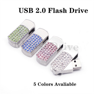 แฟลชไดรฟ์ USB 2.0 โลหะ ความเร็วสูง หมุนได้ 2TB ขนาดเล็ก