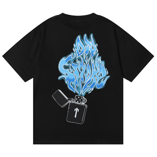 Trapstar ผู้ชายผู้หญิงผ้าฝ้ายแท้แขนสั้นเสื้อยืด 0524