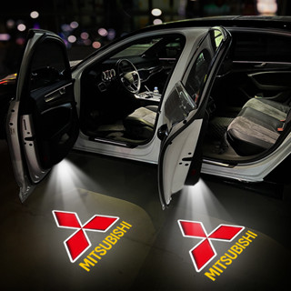 โคมไฟโปรเจคเตอร์ HD ไร้สาย ลายโลโก้รถยนต์ Mitsubishi ASX Lancer EX Pajero Outlander L200 EVO 1 ชิ้น