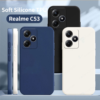 เคสโทรศัพท์ ซิลิโคนนิ่ม TPU กันกระแทก สีพื้น แฟชั่น สําหรับ Realme C53 Narzo N53 RealmeC53 RealmeNarzoN53 4G 2023