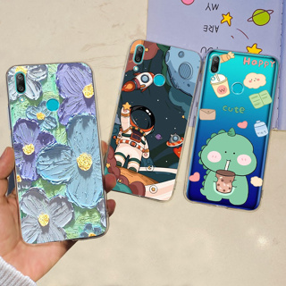 เคสโทรศัพท์มือถือ ซิลิโคนนิ่ม TPU ลายดอกไม้อวกาศ สําหรับ Huawei Y7 2019 Y7 Prime 2019 2023 HuaweiY 7 DUB-LX1