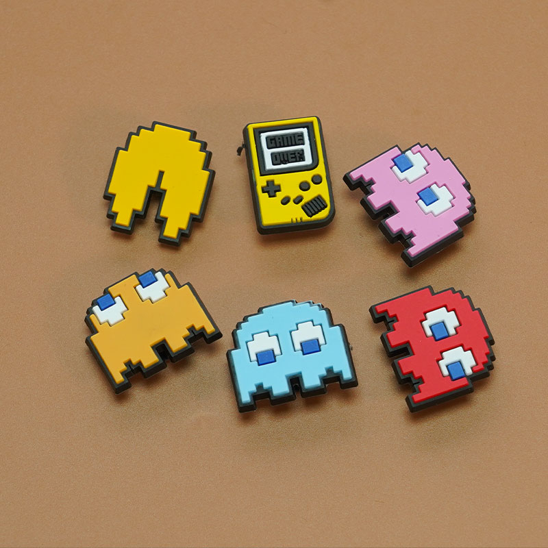 เข็มกลัด รูปรองเท้า Croc Jibz Pins Pac-Man Pakkuman หลากสีสัน DIY