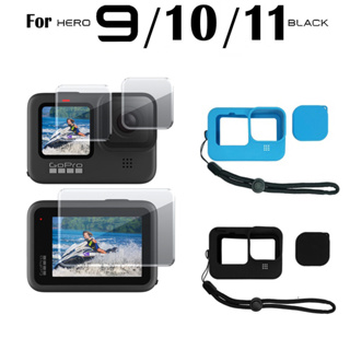 ฟิล์มกระจกนิรภัยกันรอยหน้าจอ ซิลิโคน อุปกรณ์เสริม สําหรับ gopro Hero 9 Black gopro 9/10/11