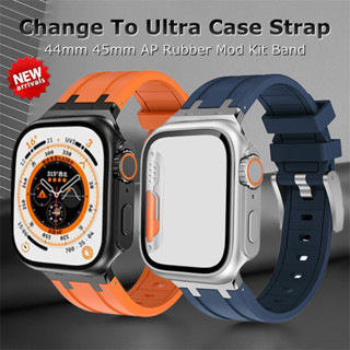 สายนาฬิกาข้อมือซิลิโคน เปลี่ยนได้ สําหรับ iWatch 8 7 45 มม. iWatch Series 8 6 5 4 Se 44 มม.