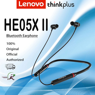 Lenovo HE05X Ii ใหม่ หูฟังบลูทูธไร้สาย หูฟังแม่เหล็ก สายคล้องคอ IPX5 กันน้ํา พร้อมไมโครโฟน