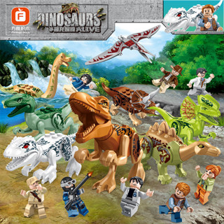 ของเล่นตัวต่อเลโก้ไดโนเสาร์ Jurassic Tyrannosaurus Pterosaur เสริมการศึกษา สําหรับเด็ก