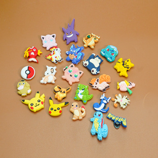 เข็มกลัด รูป PokeMon สีสันสดใส สําหรับตกแต่งรองเท้า Croc Jibz DIY