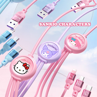 สายชาร์จโทรศัพท์มือถือ ลายการ์ตูนดิสนีย์ Sanrio One 5A สําหรับ Apple android TYPE-C