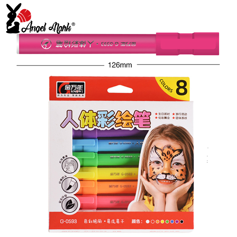 Angel Mark ปากกามาร์กเกอร์ 8 สี ล้างทําความสะอาดได้ สําหรับเด็ก G-0593