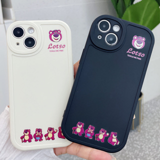 เคส Samsung A14 A04 A12 A73 A53 A52 A52S A33 A32 A23 A72 A22 A13 4G 5G A03S A02S A11 A02 A03 A51 A50 A50S A30S A20 A30 A20S A10S A21S M12 M22 M32 M11 M02 เคสมือถือซัมซุง การ์ตูนหมีคู่สตรอเบอร์รี่ เคสโทรศัพท์มือถือ