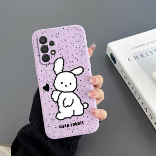 เคสโทรศัพท์มือถือ Tpu ขอบตรง ลายกระต่าย สําหรับ Samsung A32 4G A32 5G A52 4G A52S 4G A72 4G A22 4G A22 5G