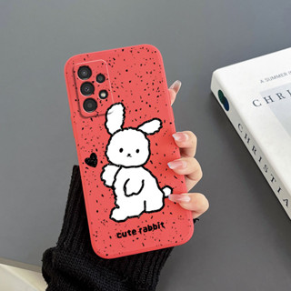 เคสโทรศัพท์มือถือ Tpu ขอบตรง ลายกระต่าย สําหรับ Samsung A13 4G A13 5G A33 5G A73 5G A53 5G A03S