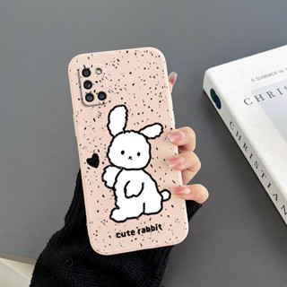 เคสโทรศัพท์มือถือ Tpu ขอบตรง ลายกระต่าย สําหรับ Samsung A31 A30 A20 A50 A50S A30S