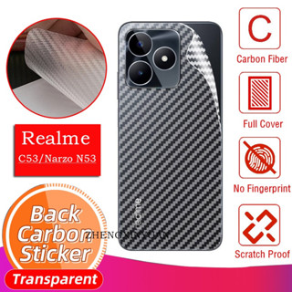 ฟิล์มกันรอยหน้าจอ คาร์บอนไฟเบอร์ ผิวด้าน 3D สําหรับ Realme C53 4G RealmeC53 Narzo N53 3-9 ชิ้น