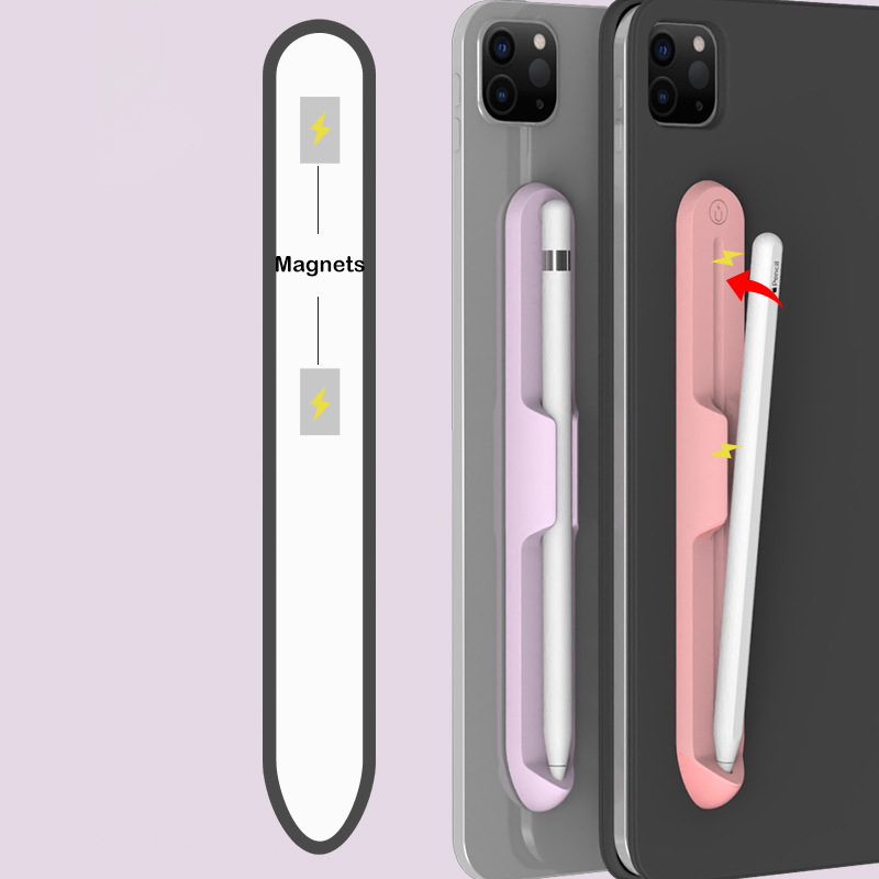เคสแม่เหล็ก แบบพกพา พร้อมช่องใส่ปากกา สําหรับ Apple Pencil1 2 Samsung s6 s7 s8 s6lite
