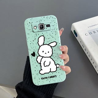 เคสโทรศัพท์มือถือ Tpu ขอบตรง ลายกระต่าย สําหรับ Samsung J2prime G530 J4plus J4prime J6prime J6plus J7prime J7 J7 2017 j730