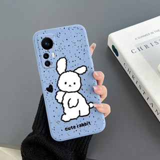 เคสโทรศัพท์มือถือ Tpu ขอบตรง ลายกระต่าย สําหรับ Xiaomi 12 Xiaomi 12lite Xiaomi 11T Xiaomi 11TPRO Xiaomi Mix4 Xiaomi 6