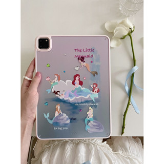 เคสอะคริลิค ลายการ์ตูนเจ้าหญิงนางเงือก สําหรับ iPad Pro 11 2021 2020 iPad Air 4 Air 5 2022 iPad Mini 6 2021 9th 8th 10.2 นิ้ว