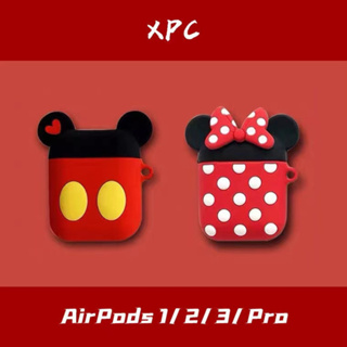 เคสหูฟังซิลิโคน กันตก ลายการ์ตูนมิกกี้ มินนี่เมาส์ สําหรับ AirPods 1 2 3 Pro