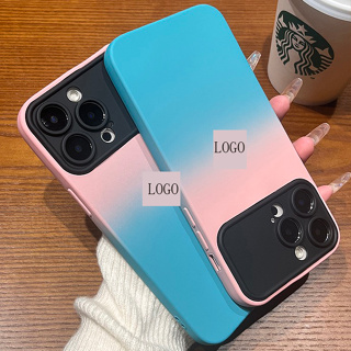 【TPU soft case/Gradient color/Pink】เคส compatible for iPhone 11 12 13 14 pro max case