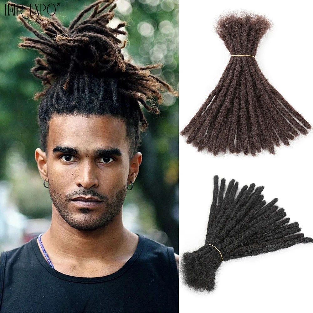 ( 10/ Strand🏠Handmade Men/Women Dreadlocks โครเชต ์ ถักผม Extensions สังเคราะห ์ สีดํา Reggae วิกผมโครเชต ์ Braiding ผมสําหรับผู ้ หญิง