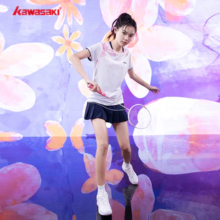 KAWASAKI คาวาซากิผู้หญิงแบดมินตันเทนนิส Pickleball Blossom ชุดกีฬาสบายๆกีฬากระโปรงสั้นชุด K1C02-A2948&K1C09-A2762