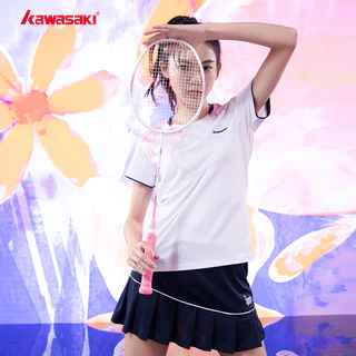 KAWASAKI คาวาซากิผู้หญิงแบดมินตันเทนนิส Pickleball Blossom ชุดกีฬาสบายๆกีฬากระโปรงสั้นชุด K1C02-A2948&K1C09-A2762