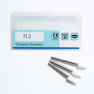 หินขัดฟัน FL2 Burs จุดขัดถู สีขาว  FL2 12 ชิ้น/แพ็ค Ceramic Grinders