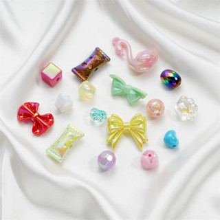 St. kunkka (13 * 15.3 มม.) ลูกปัดอะคริลิค ลาย Mabe Love สําหรับทําเครื่องประดับ DIY 5 ชิ้น -20 ชิ้น
