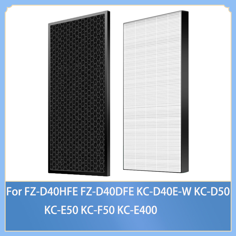 สําหรับ Sharp อุปกรณ์เสริมเครื่องฟอกอากาศ FZ-D40HFE FZ-D40DFE KC-D40E-W KC-D50 KC-E50 KC-F50 KC-E40 เปลี่ยนกรองถ่านกัมมันต์