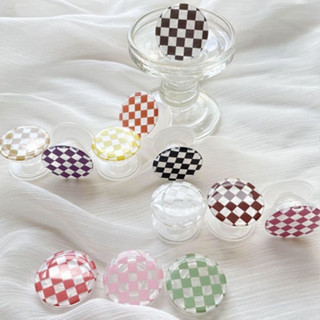 Griptok เซต Checkerboard แหวนจับมือถือ PopSockets cartoon cute bracket