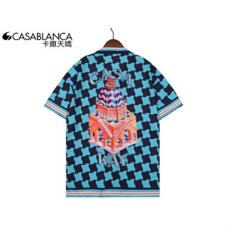 4877 casablanca star เสื้อเบลาส์ แฟชั่นสําหรับผู้ชาย