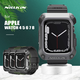 NILLKIN เคสกระจกนิรภัย ป้องกันรอยขีดข่วน สําหรับ Apple Watch 4 5 6 44 มม. iWatch 7 8 45 มม.