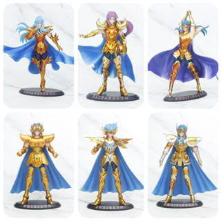 โมเดลฟิกเกอร์ Saint Seiya Gold Saint Capricorn Aries Aquarius Cancer Leo Anime Articulado ของเล่นสําหรับเด็ก