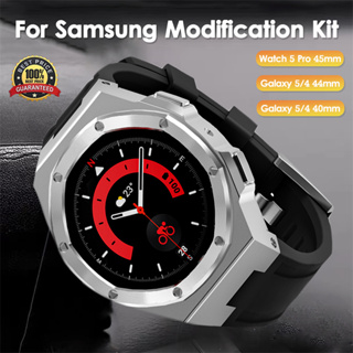 สายนาฬิกาข้อมือ ยางซิลิโคน ประดับเพชร หรูหรา สําหรับ Samsung Galaxy Watch4 5 40 44 มม. 5Pro 45 Watch5 Pro 45 มม.