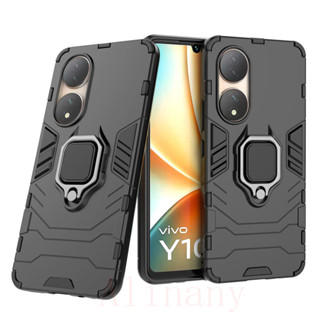 เคส Vivo Y100 ฮาร์ดเคสกันกระแทกเคสโทรศัพท์ Hybrid Armor Shockproof Ring Case Vivo Y100 Y 100 Cover Stand