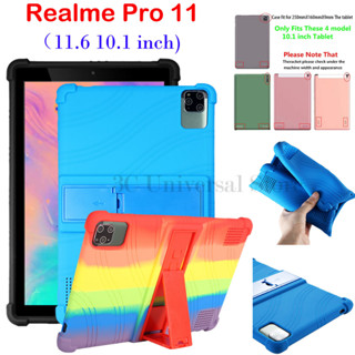 เคสแท็บเล็ต ซิลิโคนนิ่ม กันกระแทก พร้อมขาตั้ง สําหรับ Realme Pro11 10 นิ้ว Pro 11 11.6 นิ้ว 2022