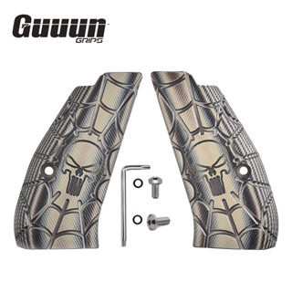 Guuun CZ 75 85 อุปกรณ์แฮนด์มือจับ ลายกะโหลก G10 สําหรับ CZ P 01 P100