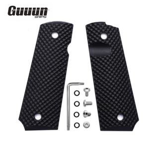 Guuun G10 Grips ปลอกสวมด้ามจับไม้กอล์ฟ 1911 Ambi Cut สีดํา